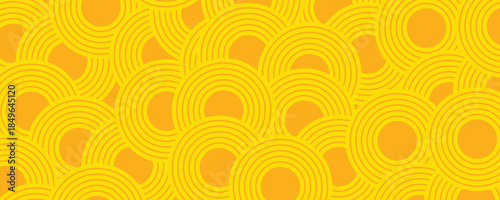 Pasta background yellow, spaghetti abstract geometric pattern. modern eps 10.