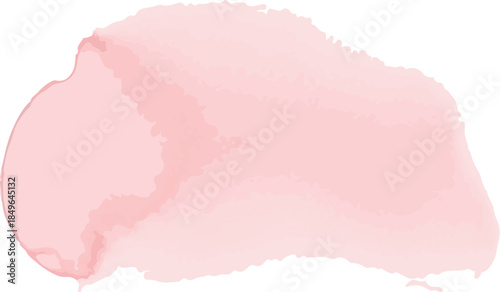 Pink Watercolor Blotch on White Background
