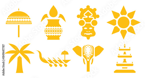 onam vector icons 