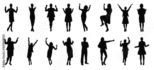 pack of solid human avatars icons