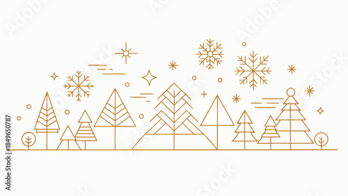 festive Christmas tree with ornaments is set against a white background, with neatly wrapped presents at its base..eps