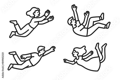 People Falling or Flying