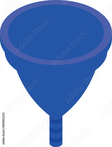 Reusable blue menstrual cup offers an eco friendly alternative for managing periods