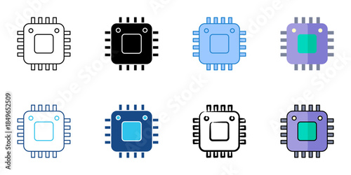 CPU set multiple style vector collection. Editable stroke 
