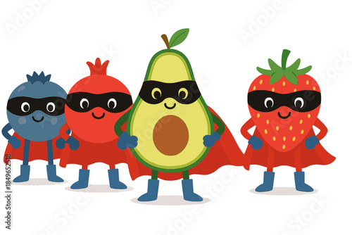 Cute Superhero Fruits