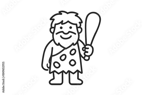 Cartoon caveman holding a club