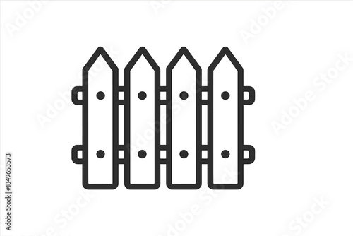 Simple fence icon on a gradient background