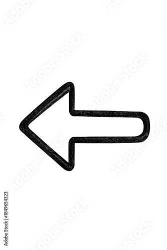 Black arrow icon on a gray background