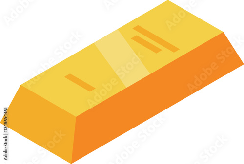 Gold bar glistening, symbolizing wealth, investment, and financial success
