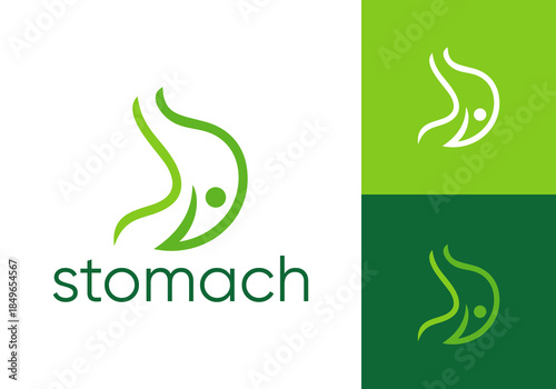 stomach health care logo design concept