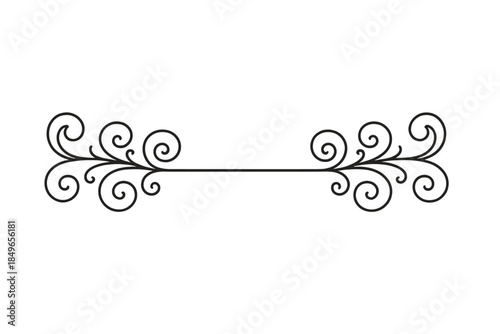 Decorative Swirl Ornament on Gradient Background