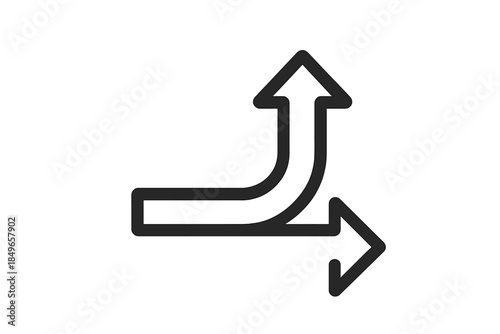 Abstract directional arrow graphic
