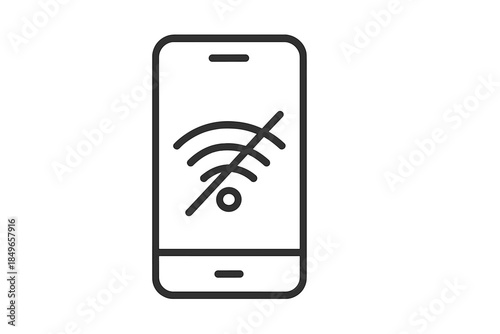 Smartphone with No Wi-Fi Signal Icon
