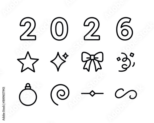 Glowing Gingerbread Icons. Glowing gingerbread icons. Filled icon set of glowing gingerbread icons: