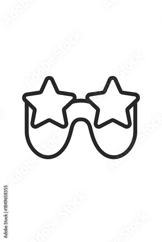 Star shaped sunglasses icon