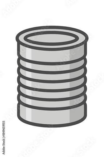 Simple illustration of a cylindrical can