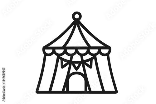 Circus tent icon