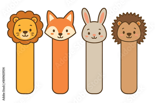 Cute cartoon animal bookmarks