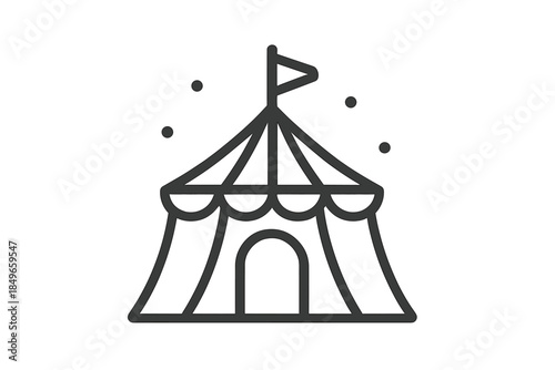 Circus Tent Outline Icon