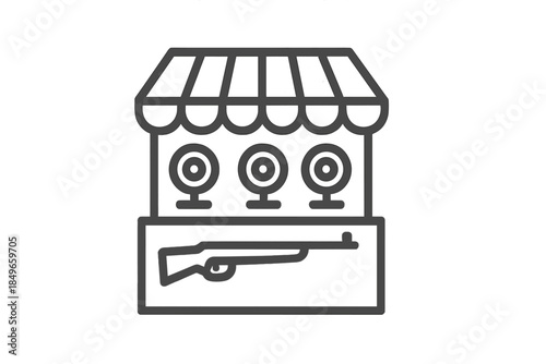 Carnival shooting gallery icon