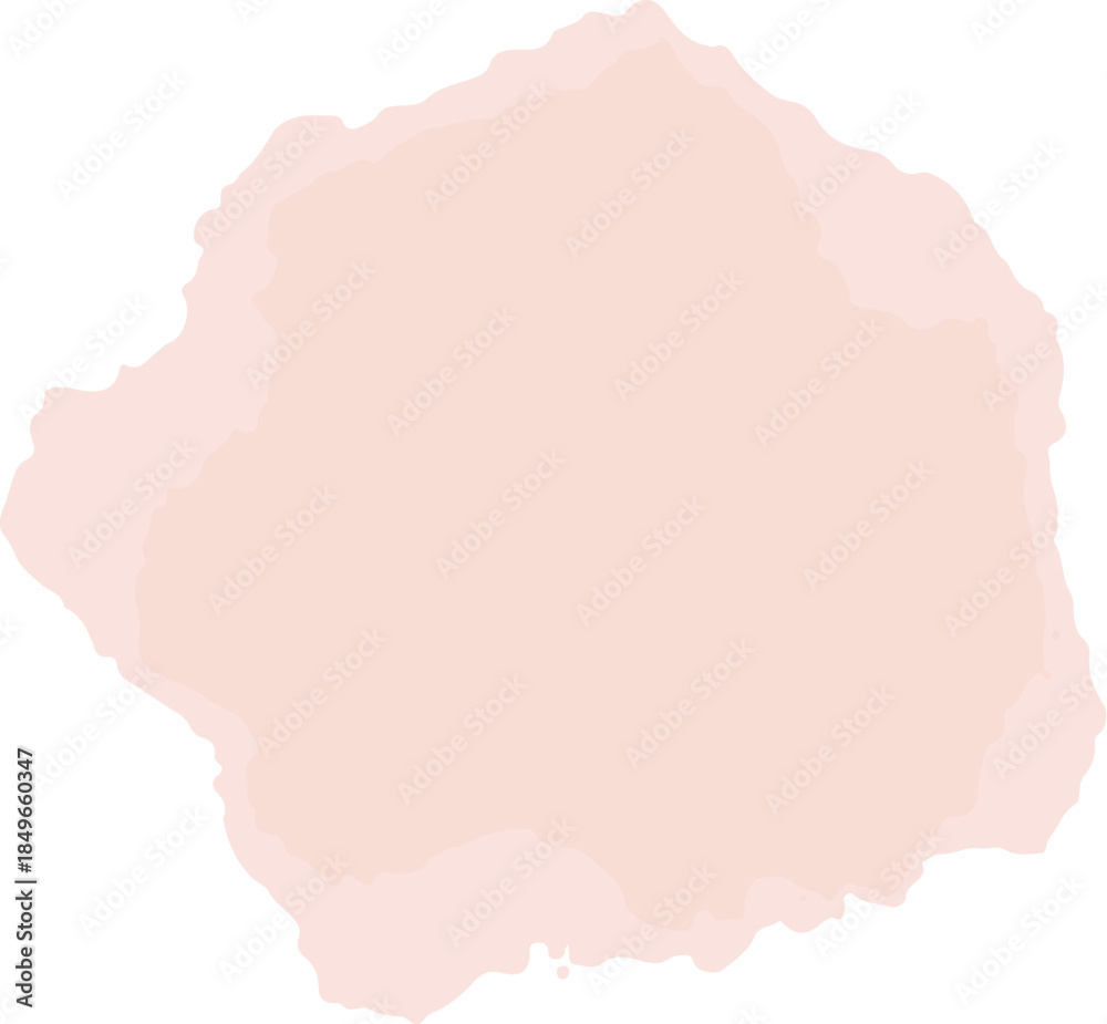 Fototapeta premium Soft Pink Watercolor Blob on White Background