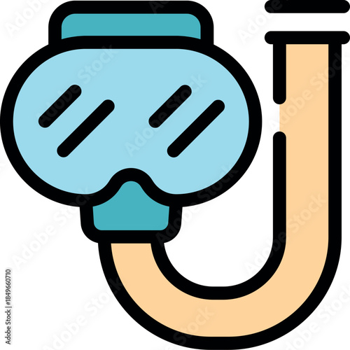 Diving mask and snorkel enabling underwater exploration, perfect for snorkeling and diving adventures