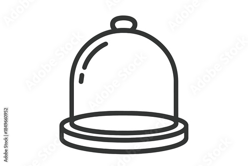 Abstract dome silhouette on gradient background