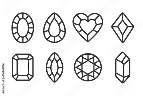 Gemstone Cut Silhouettes