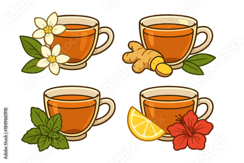 Tea Cups with Herbal Infusions