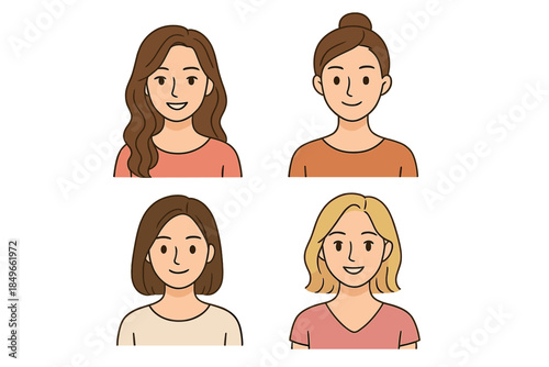 Four women's portraits