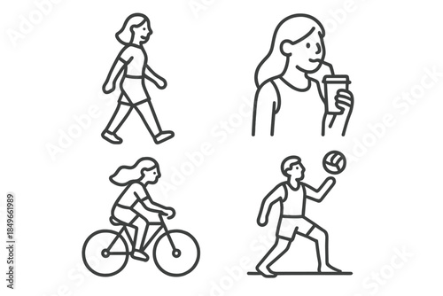 People doing different outdoor activities