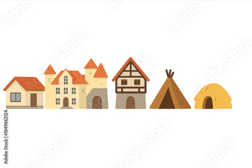 Evolution of Homes Illustrated