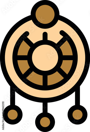 Native american dreamcatcher hanging, filtering bad dreams and letting only good dreams pass through