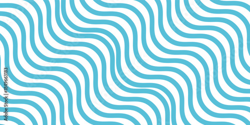 Wave pattern seamless abstract background. Stripes wave pattern white and blue colors for summer concept, graphic, old art