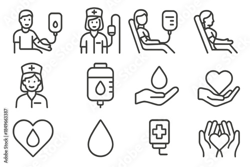 Blood Donation Icons