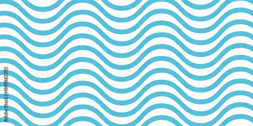 Wave pattern seamless abstract background. Stripes wave pattern white and blue colors for summer concept, graphic,
