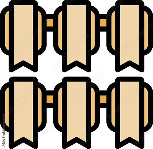 Simple bookmarks linked together, creating a grid like arrangement, ideal for organizing reading material or website links