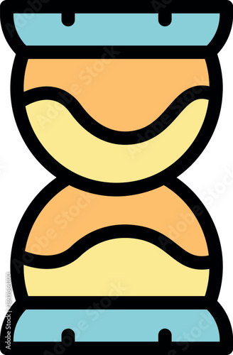 Hourglass with flowing sand, symbolizing time passing by, ideal for concepts related to time management, deadlines, and history