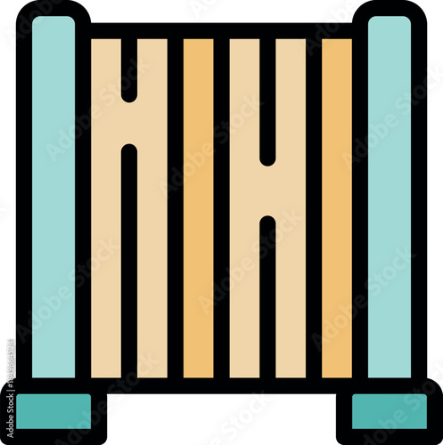 Simple and secure wooden barrier ensuring privacy and safety, ideal for residential properties