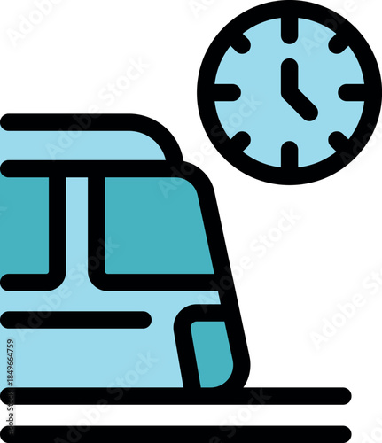 Modern high speed train arriving in station following a precise schedule