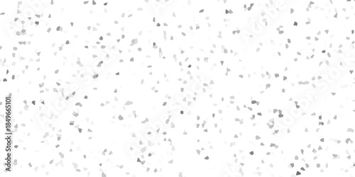 Subtle mosaic pattern of scattered irregular grey and white geometric shapes on a clean white background for abstract design elements