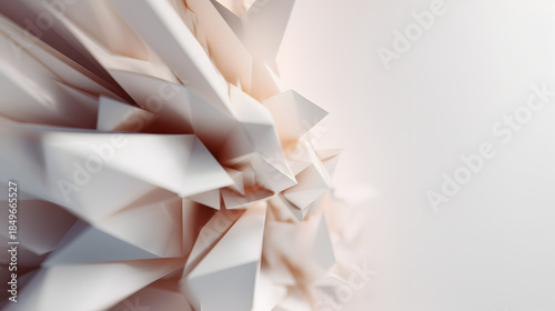 Geometric Abstraction: A captivating display of abstract geometric forms, rendered in soft, warm hues, hinting at architectural and creative possibilities. 