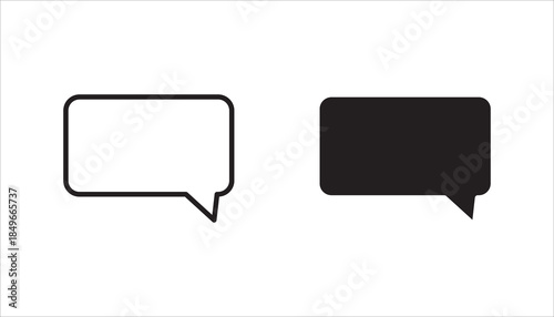 Think bubble isolated icon set, on white background. Trendy think bubble in flat style. Modern template for social network and label