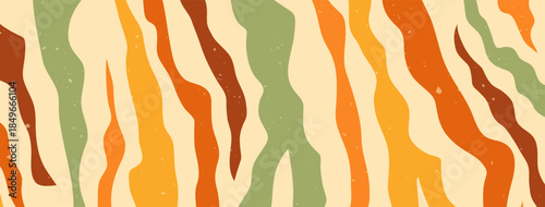 Zebra groovy warm color background.