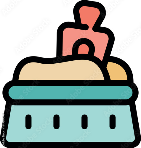 Cleaning brush with detergent and sand, ideal for scrubbing and polishing various surfaces