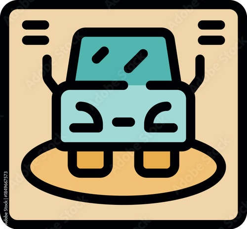 Parking sensor detecting car presence, innovative technology for smart parking solutions