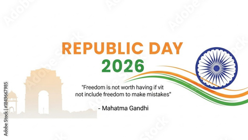 Republic Day 2026 India Celebrations Mahatma Gandhi Quote Freedom