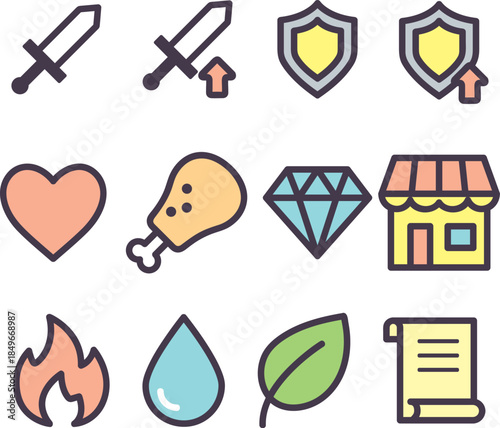 ゲームのアイコンセット