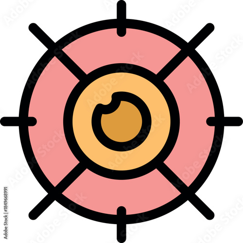 Ophthalmology concept with damaged eye targeted, representing vision problems, eye disease, and the importance of regular checkups