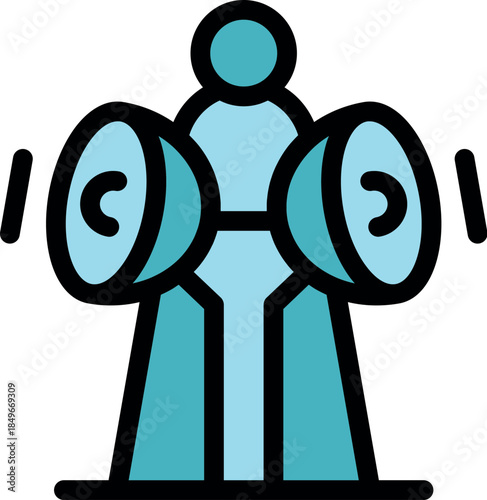 Preacher using megaphones to share his message on the street